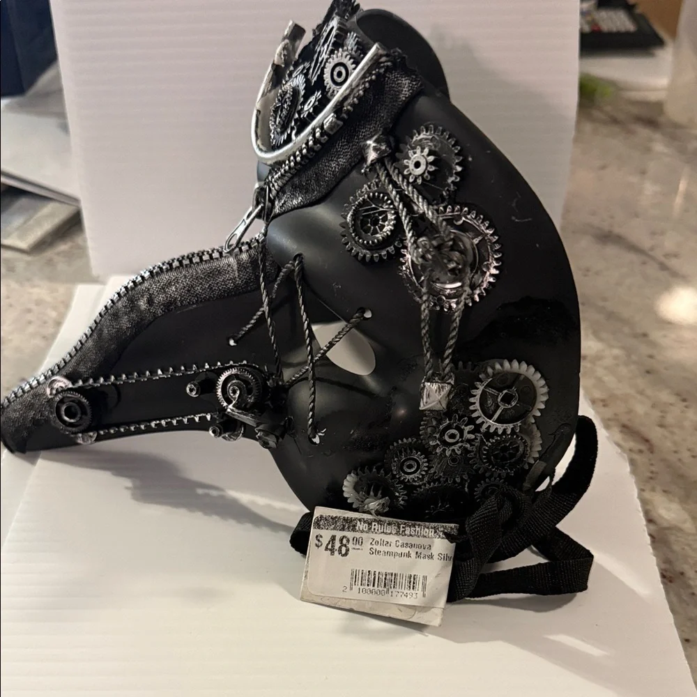 Black Steampunk Leather Mask Bag - Unbranded